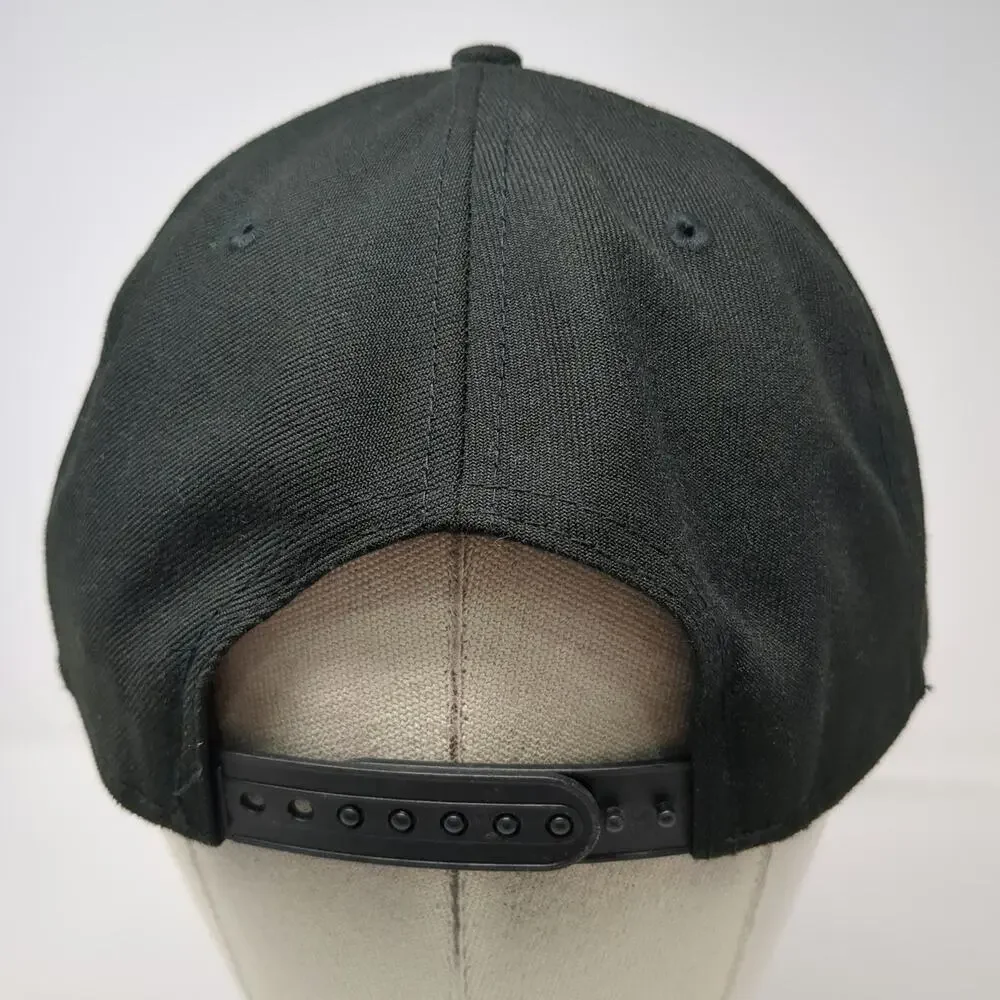 New Era Snapback Hat Black One Size Paper Plane 9FIFTY Flat Brim Stars Stripes
